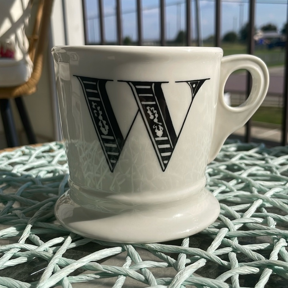 Anthropologie Monogram “W” Mug